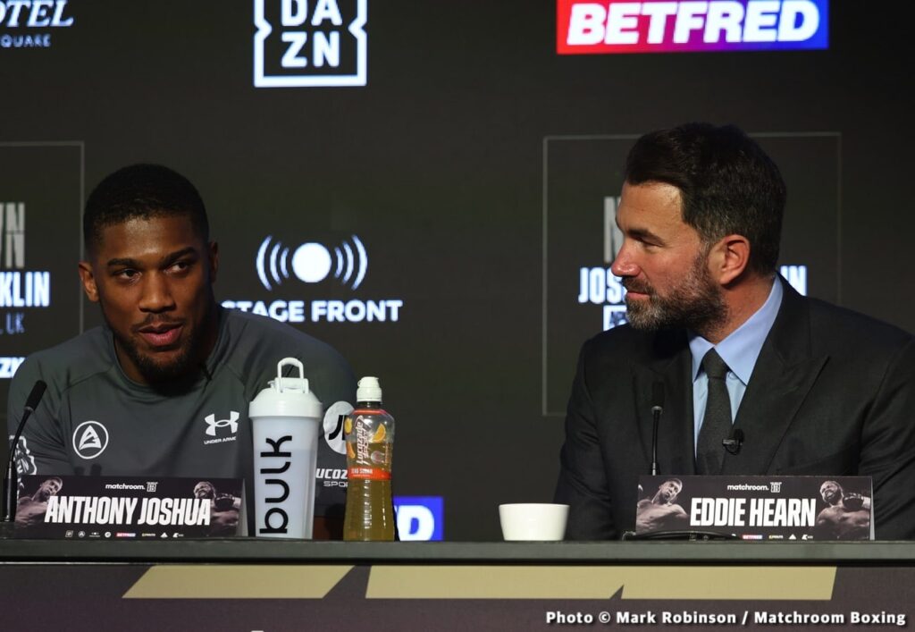 Eddie Hearn Shuts Down Joshua Vs. Fury Fight Claim