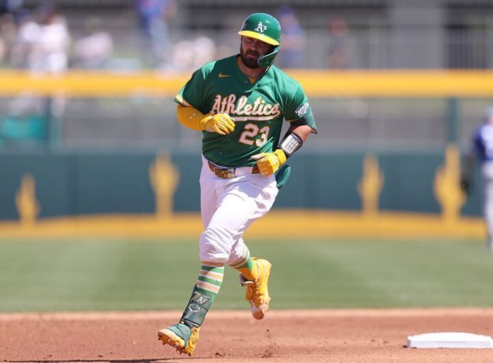 A's Shea Langeliers homers 3 times in spring training game