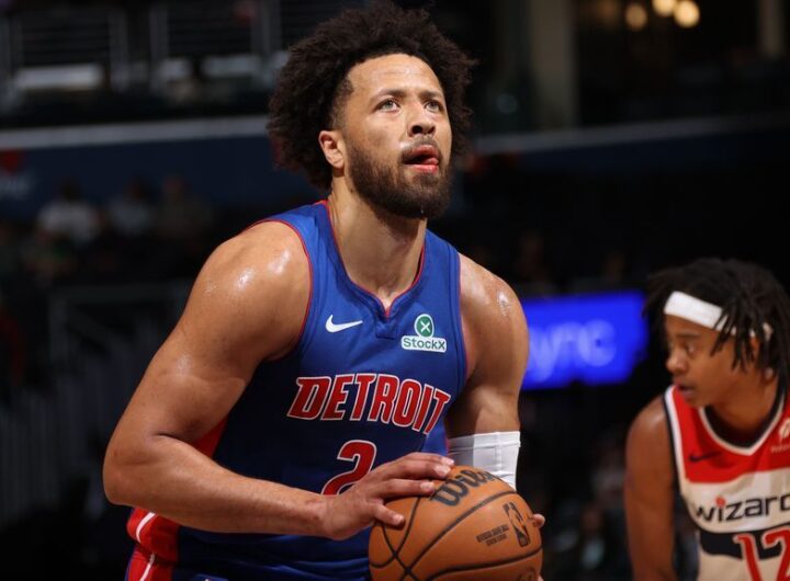 Pistons guard Cade Cunningham leaves game with back spasms
