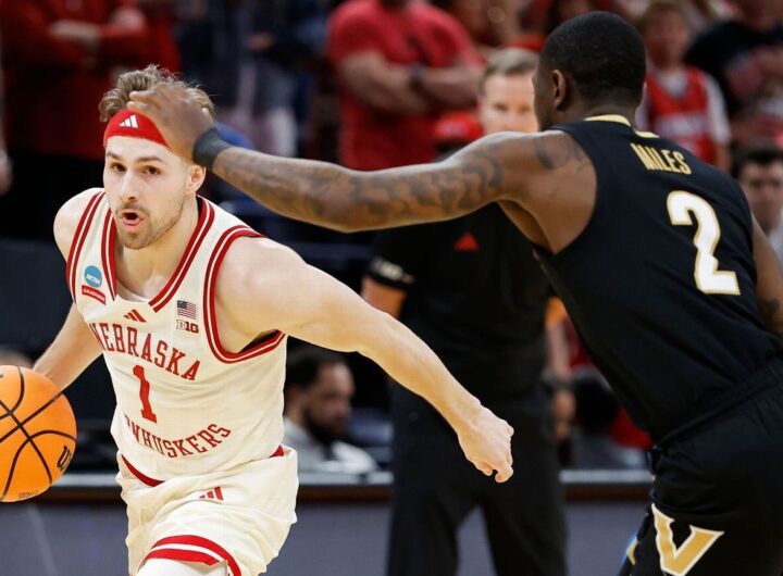 Vanderbilt's half-court heave rims out, sending Nebraska to Sweet 16