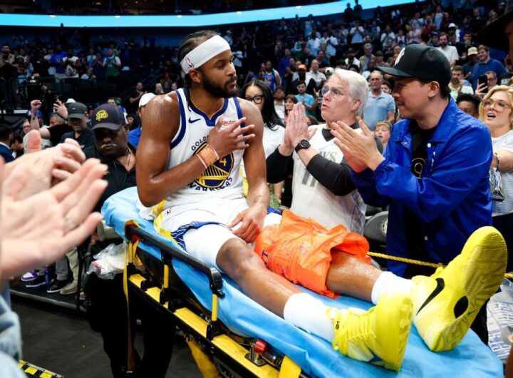 Warriors' Moses Moody suffers noncontact knee injury in OT win