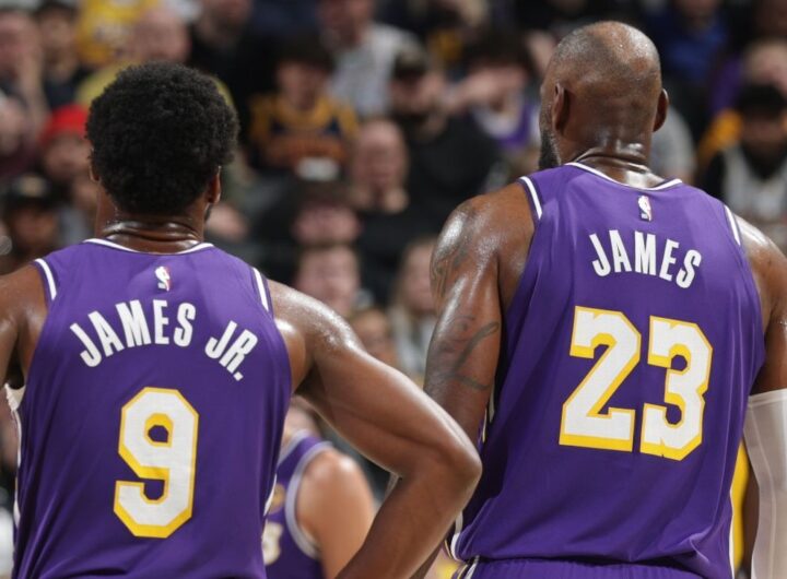 LeBron, Bronny James become first father-son duo to record assist to each other