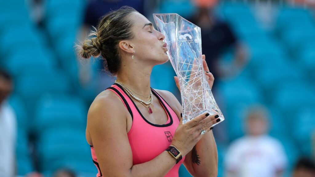 Sabalenka outlasts Gauff in 3 sets to capture Miami Open title