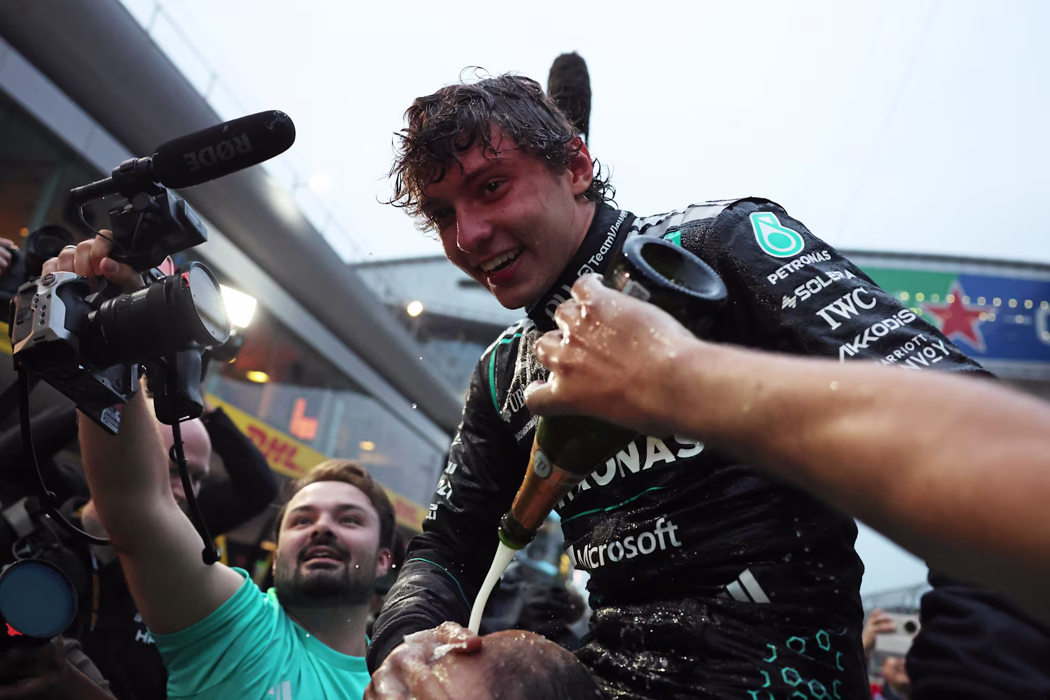 How F1 drivers reacted to Kimi Antonelli's first Grand Prix win on social media