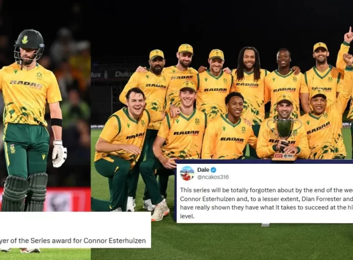 Fans erupt as Connor Esterhuizen’s blazing innings powers South Africa to series-clinching win against New Zealand in 5th T20I