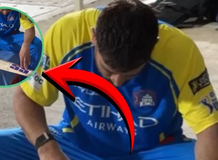 WATCH: MS Dhoni repairs his bat using an electric sander during IPL 2026 practice session