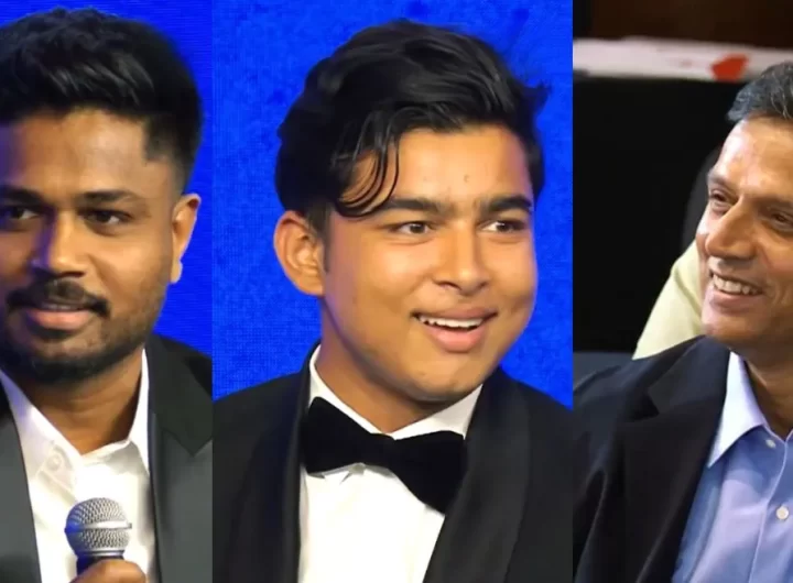 WATCH: Sanju Samson hilariously mimics Vaibhav Suryavanshi while recalling his IPL chat with Rahul Dravid