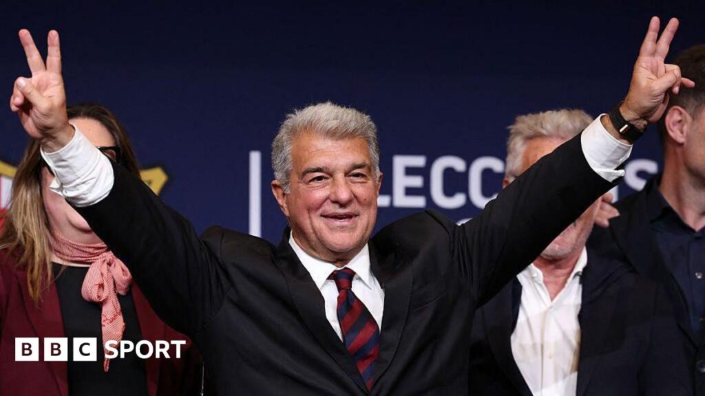Joan Laporta re-elected Barcelona president, beating Victor Font