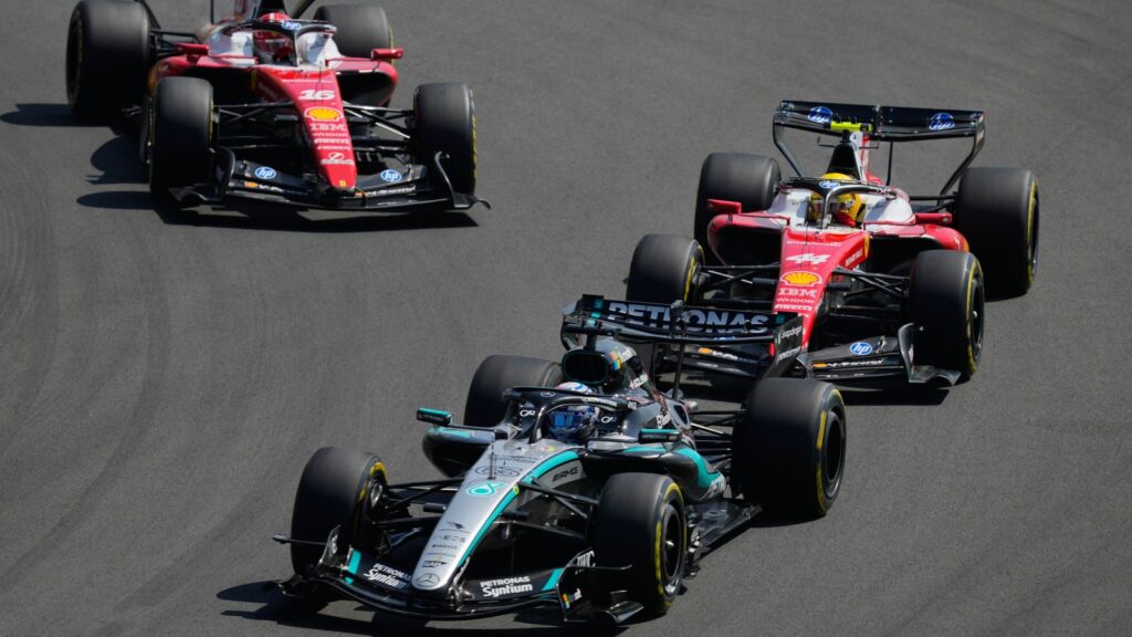 Chinese GP Sprint: George Russell wins for Mercedes after thrilling battle with Lewis Hamilton in Shanghai | F1 News