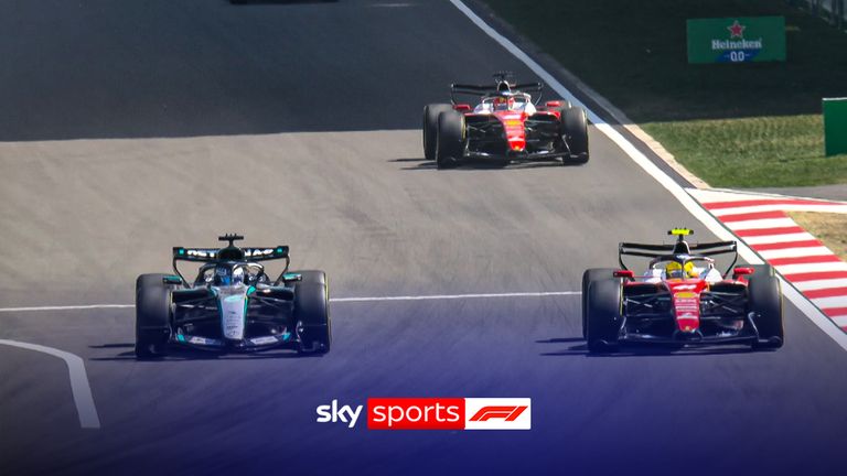China Grand Prix: Lewis Hamilton leads Sprint after thrilling start
