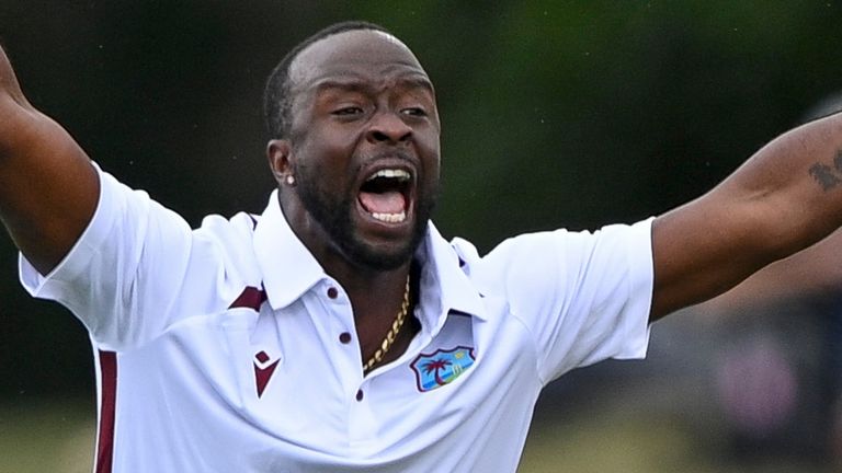 West Indies fast bowler Kemar Roach, Test cricket (Associated Press)