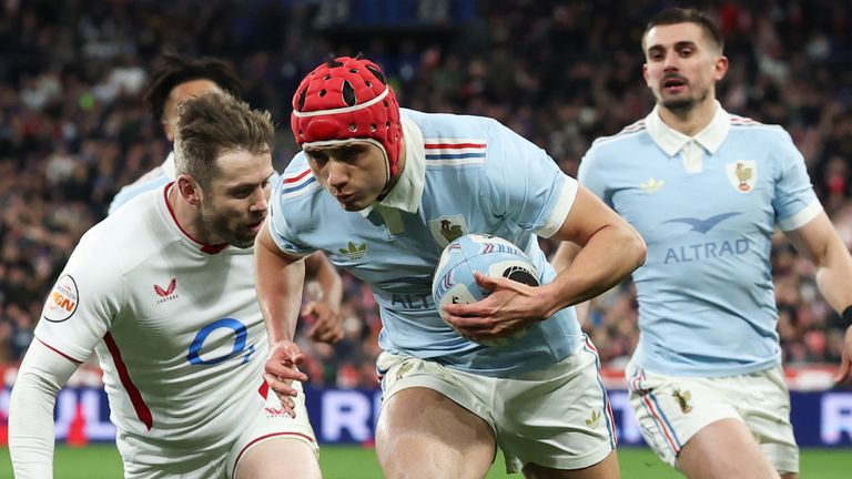 Louis Bielle-Biarrey scored four tries against England