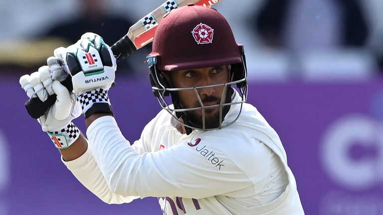 Northamptonshire's Saif Zaib bats during a County Championship match (Getty Images)