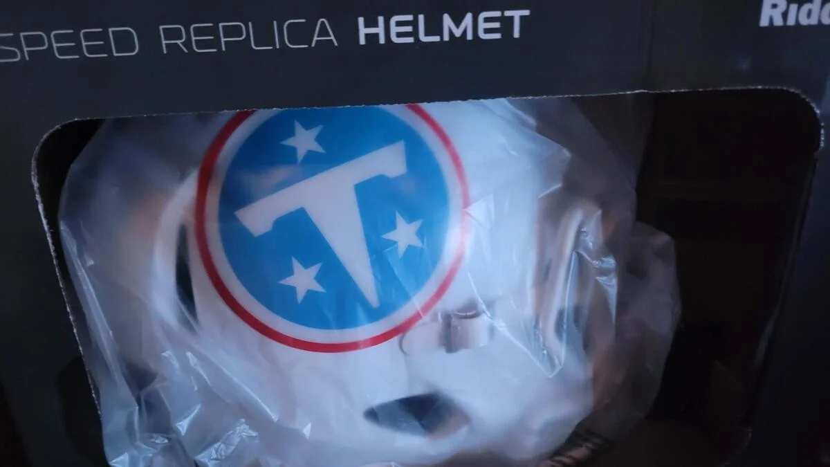 Titans new helmet had an error on logo that the team is now being forced to fix