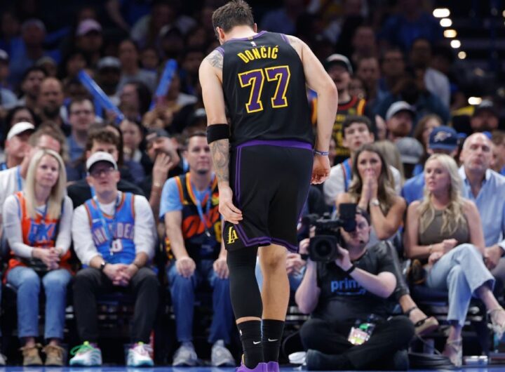 Luka Doncic (hamstring) exits Lakers' loss in OKC; MRI next