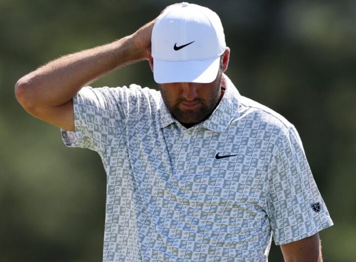 Scottie Scheffler posts 2-over 74 in 2nd round at Masters