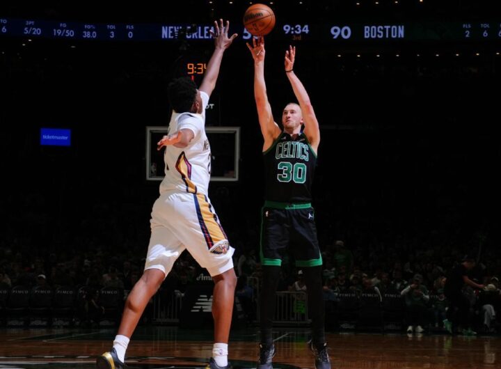 Celtics tie NBA record with 29 3s; clinch No. 2 seed