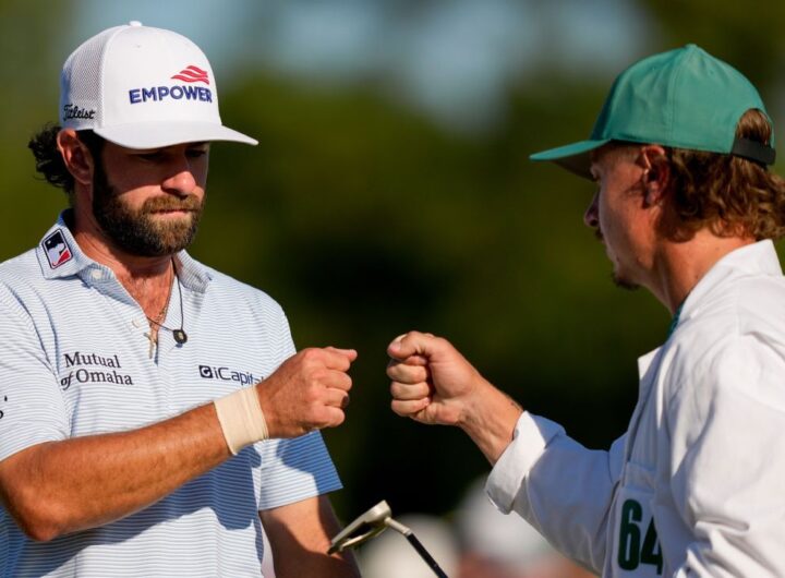 Cameron Young surges at Masters, ties Rory McIlroy for lead