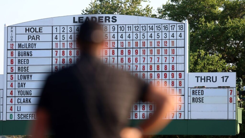 Masters field goes low, sets third-round record for average score