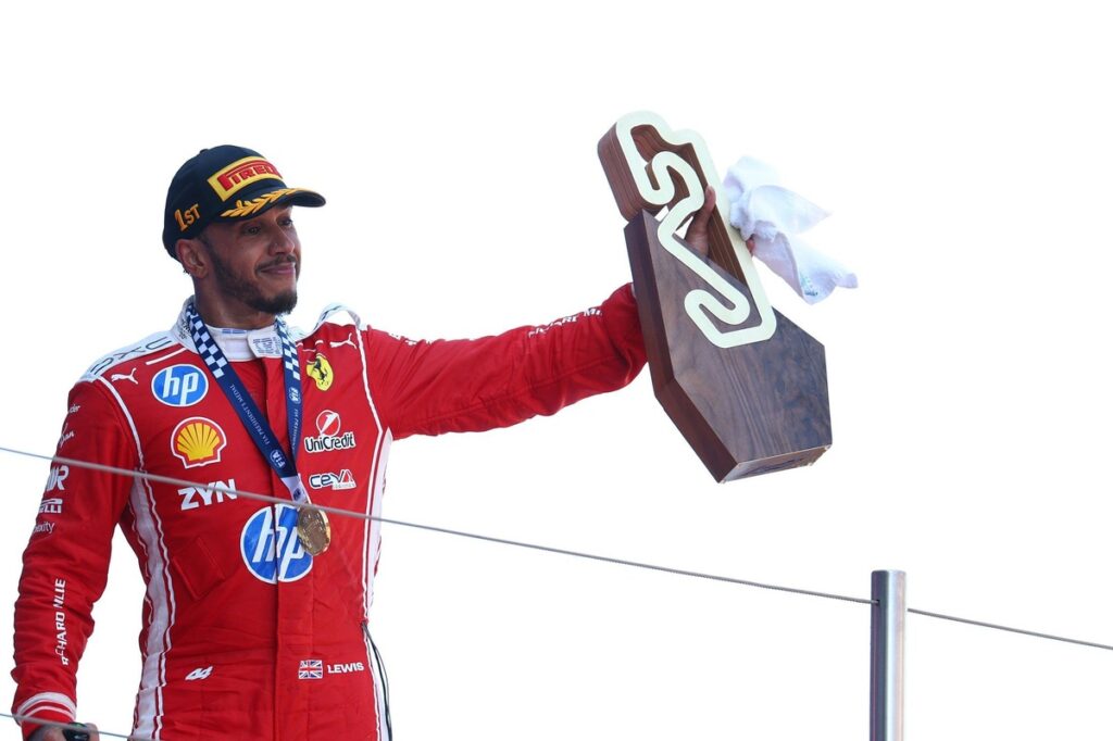 Lewis Hamilton's emotional message on first Ferrari F1 win: "You helped me achieve this dream"