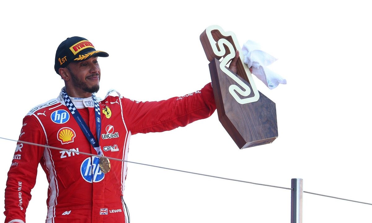 Lewis Hamilton's emotional message on first Ferrari F1 win: "You helped me achieve this dream"
